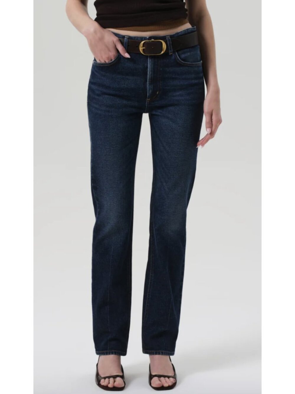 CITIZENS OF HUMANITY Zurie Straight Leg Jeans in Sutherland Wash 24 Minimalist